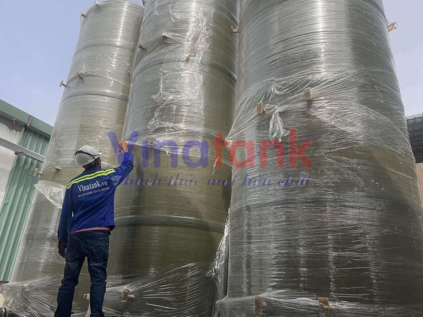 Bồn composite Vinatank thực tế công trình chuẩn chất lượng