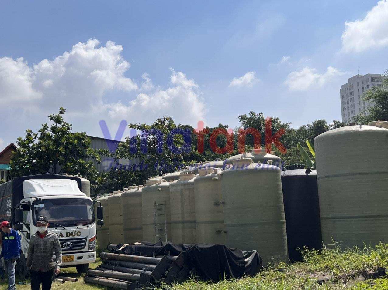Bồn composite hoàn thiện giao cho khách hàng Vinatank